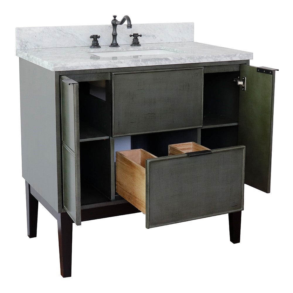 Bellaterra 37" Single Vanity in Linen Gray Finish