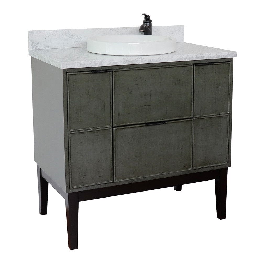 Bellaterra 37" Single Vanity in Linen Gray Finish