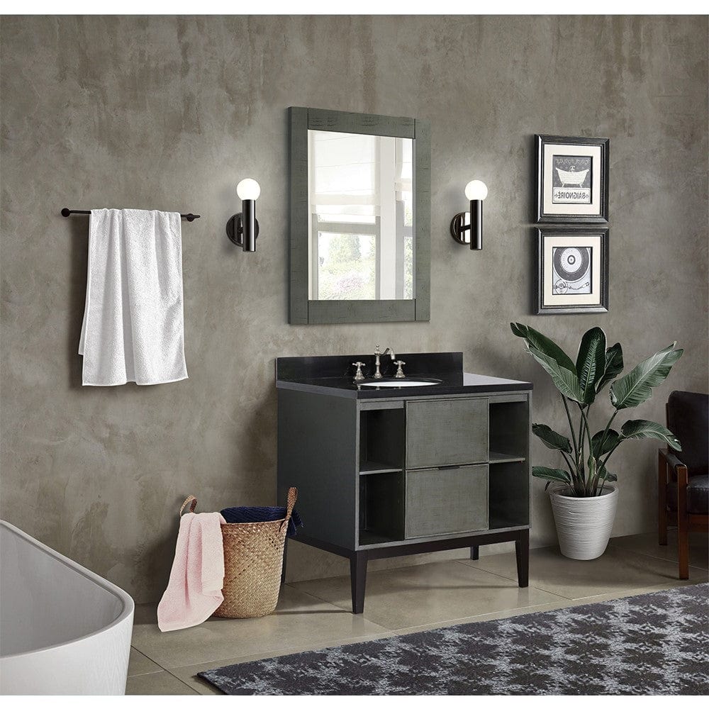 Bellaterra 37" Single Vanity in Linen Gray Finish