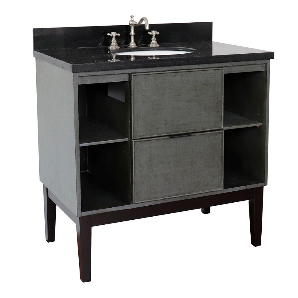 Bellaterra 37" Single Vanity in Linen Gray Finish