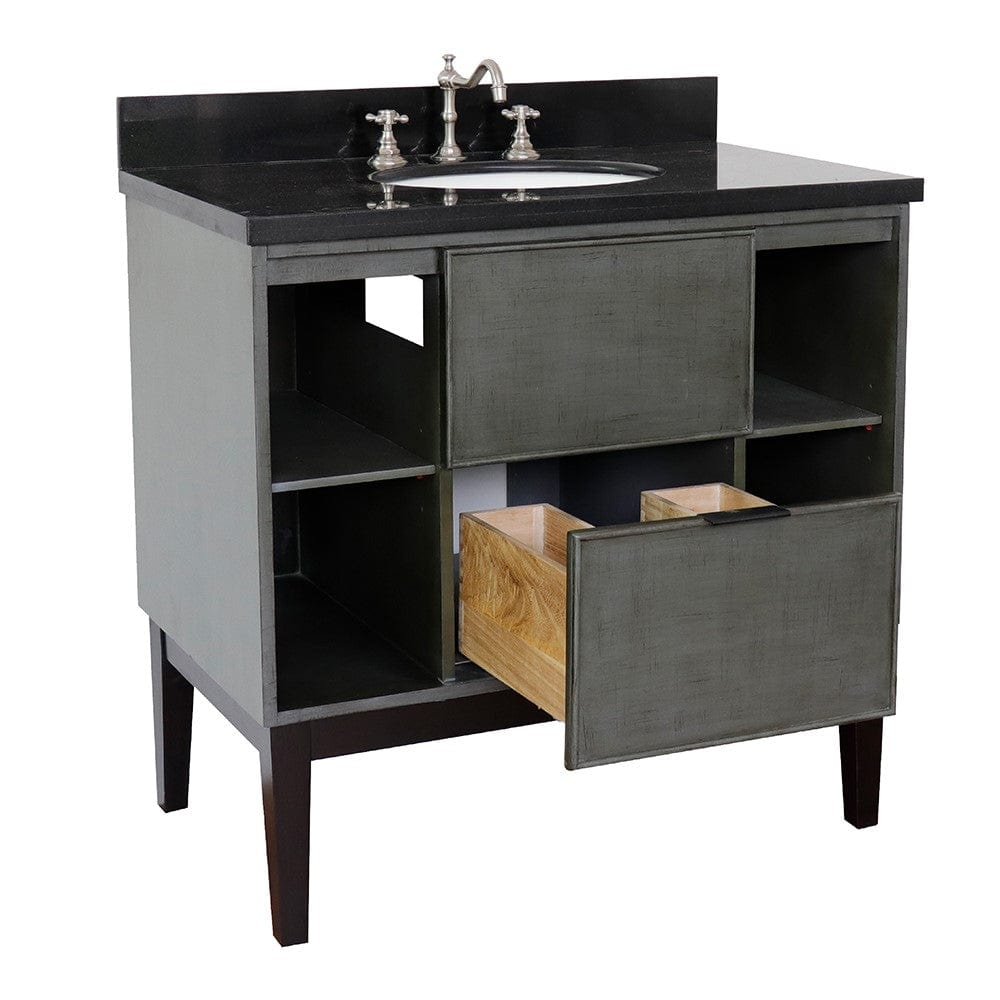 Bellaterra 37" Single Vanity in Linen Gray Finish