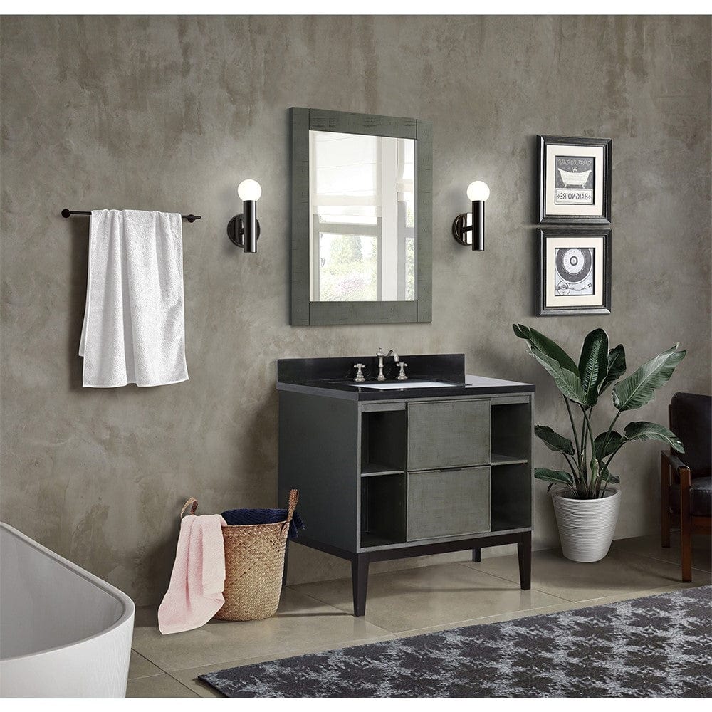 Bellaterra 37" Single Vanity in Linen Gray Finish