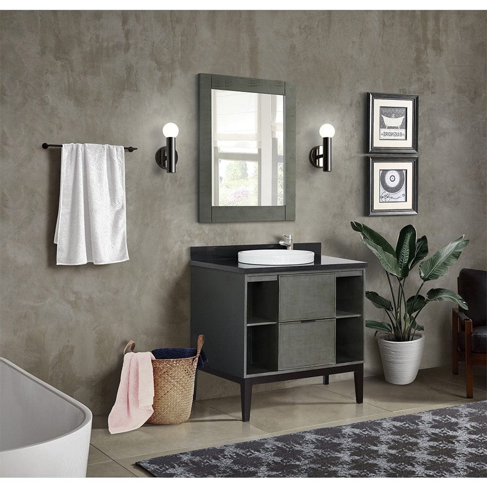 Bellaterra 37" Single Vanity in Linen Gray Finish