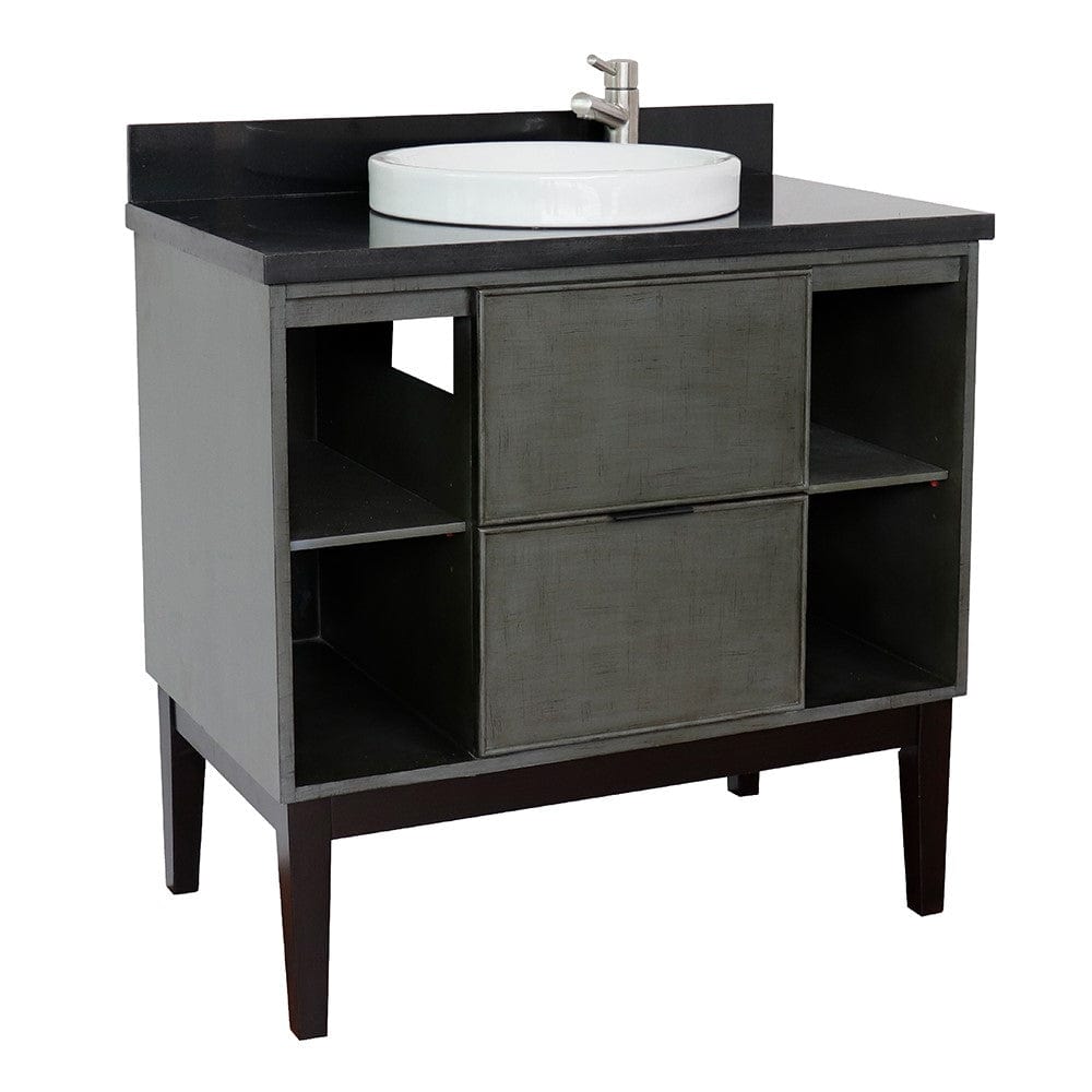 Bellaterra 37" Single Vanity in Linen Gray Finish