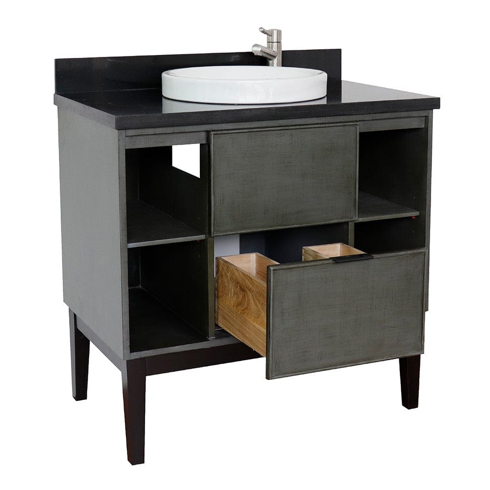 Bellaterra 37" Single Vanity in Linen Gray Finish