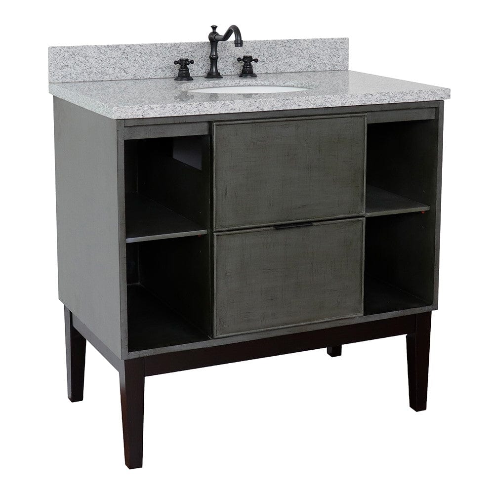 Bellaterra 37" Single Vanity in Linen Gray Finish