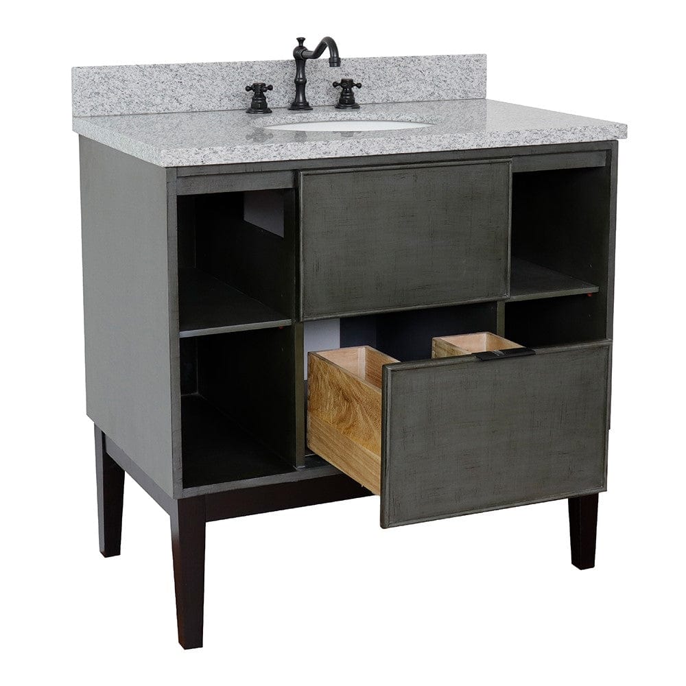 Bellaterra 37" Single Vanity in Linen Gray Finish