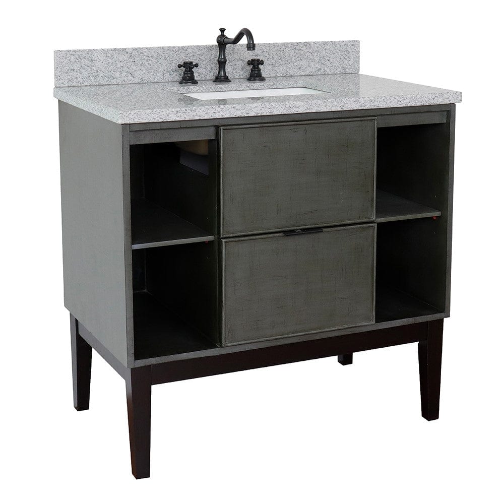 Bellaterra 37" Single Vanity in Linen Gray Finish