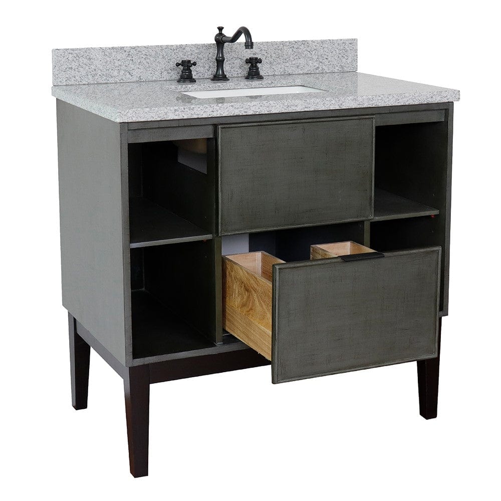 Bellaterra 37" Single Vanity in Linen Gray Finish