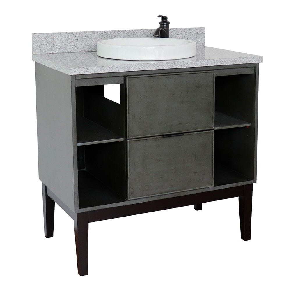 Bellaterra 37" Single Vanity in Linen Gray Finish