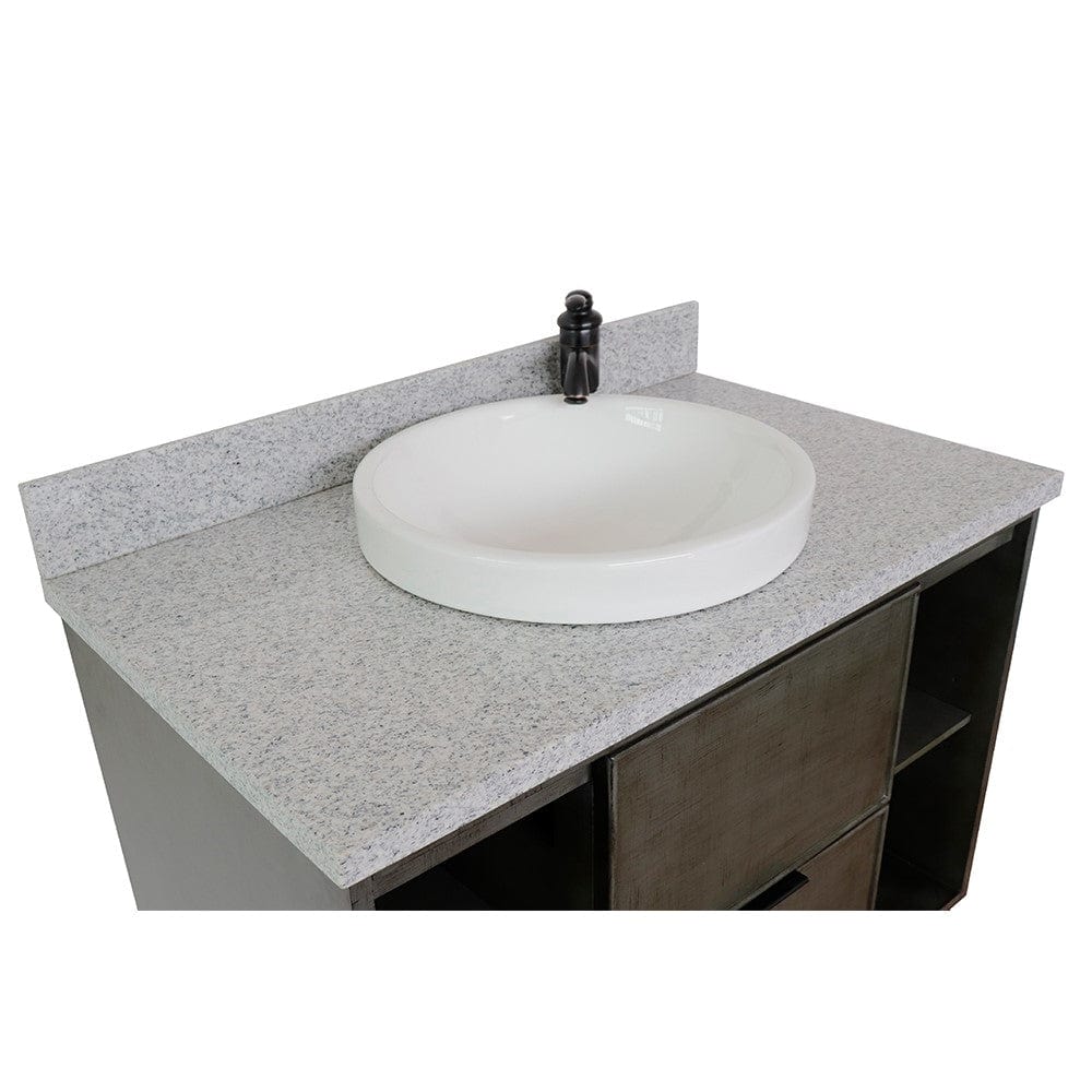 Bellaterra 37" Single Vanity in Linen Gray Finish