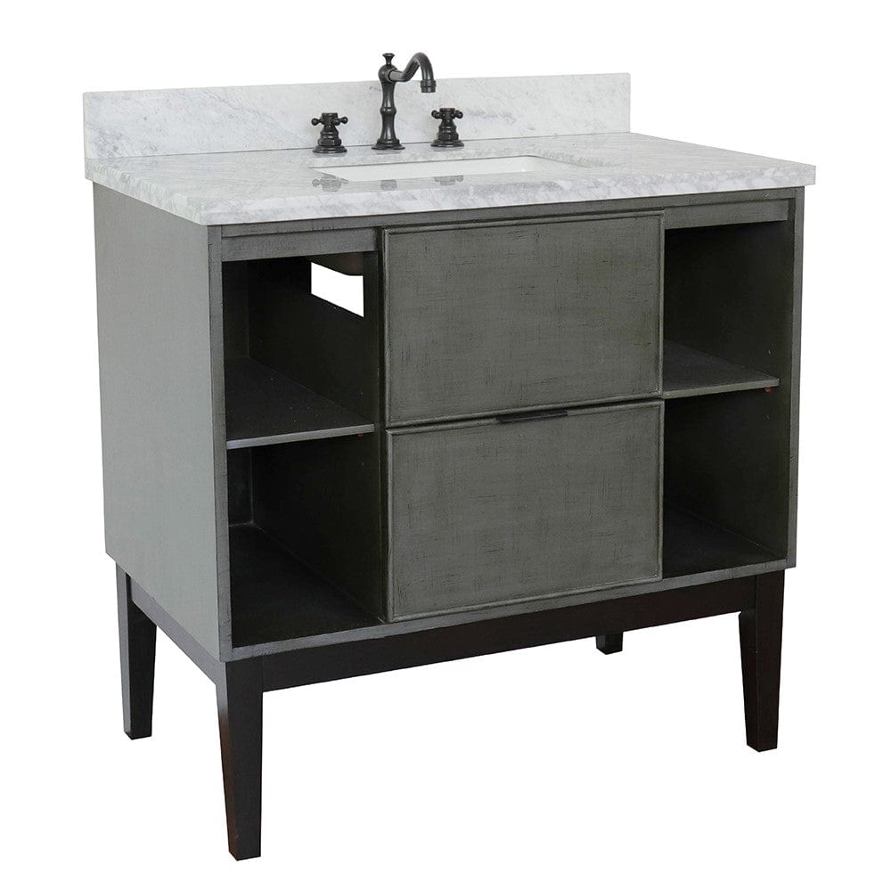 Bellaterra 37" Single Vanity in Linen Gray Finish