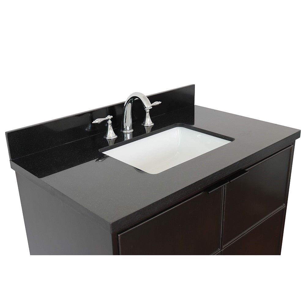 Bellaterra 37" Single Wall Mount Vanity in Cappuccino Finish