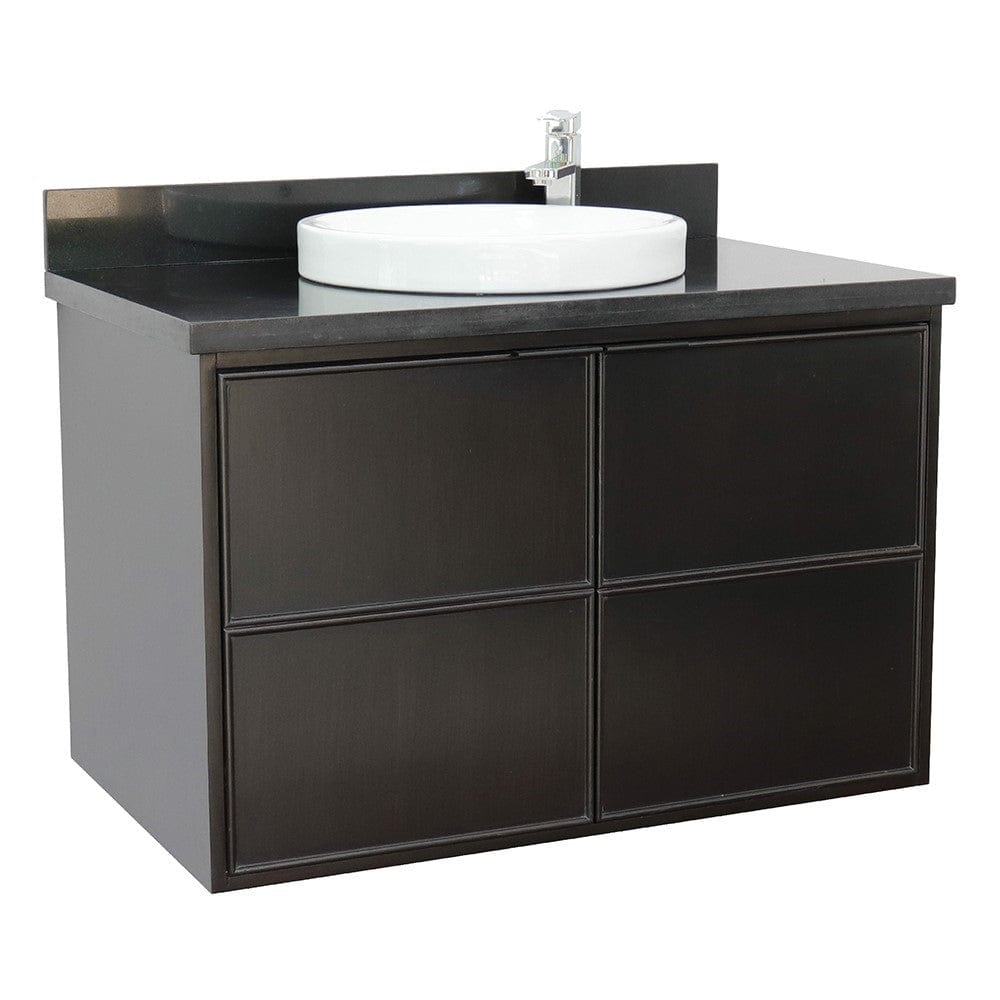 Bellaterra 37" Single Wall Mount Vanity in Cappuccino Finish