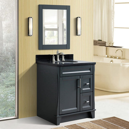 Bellaterra 31" Single Sink Vanity in Dark Gray Finish