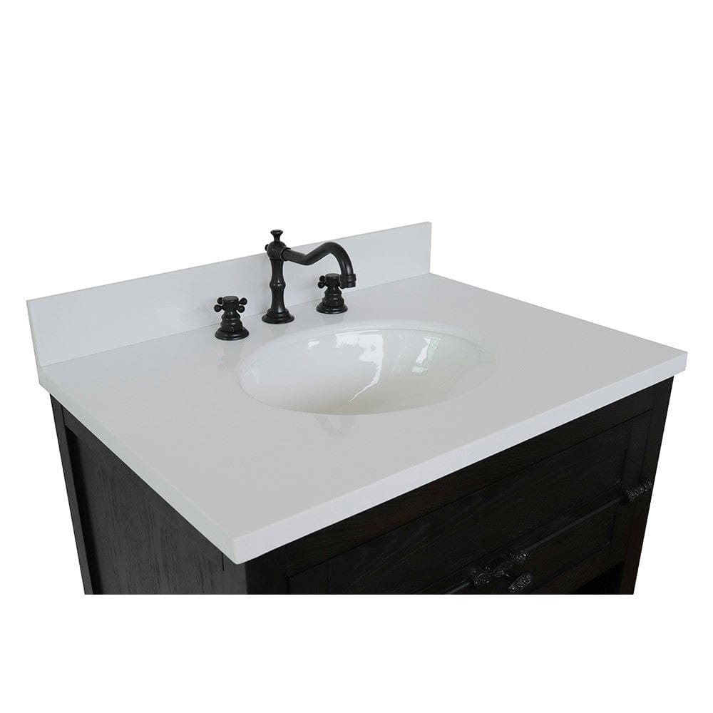 Bellaterra 31" Single Vanity in Brown Ash Finish