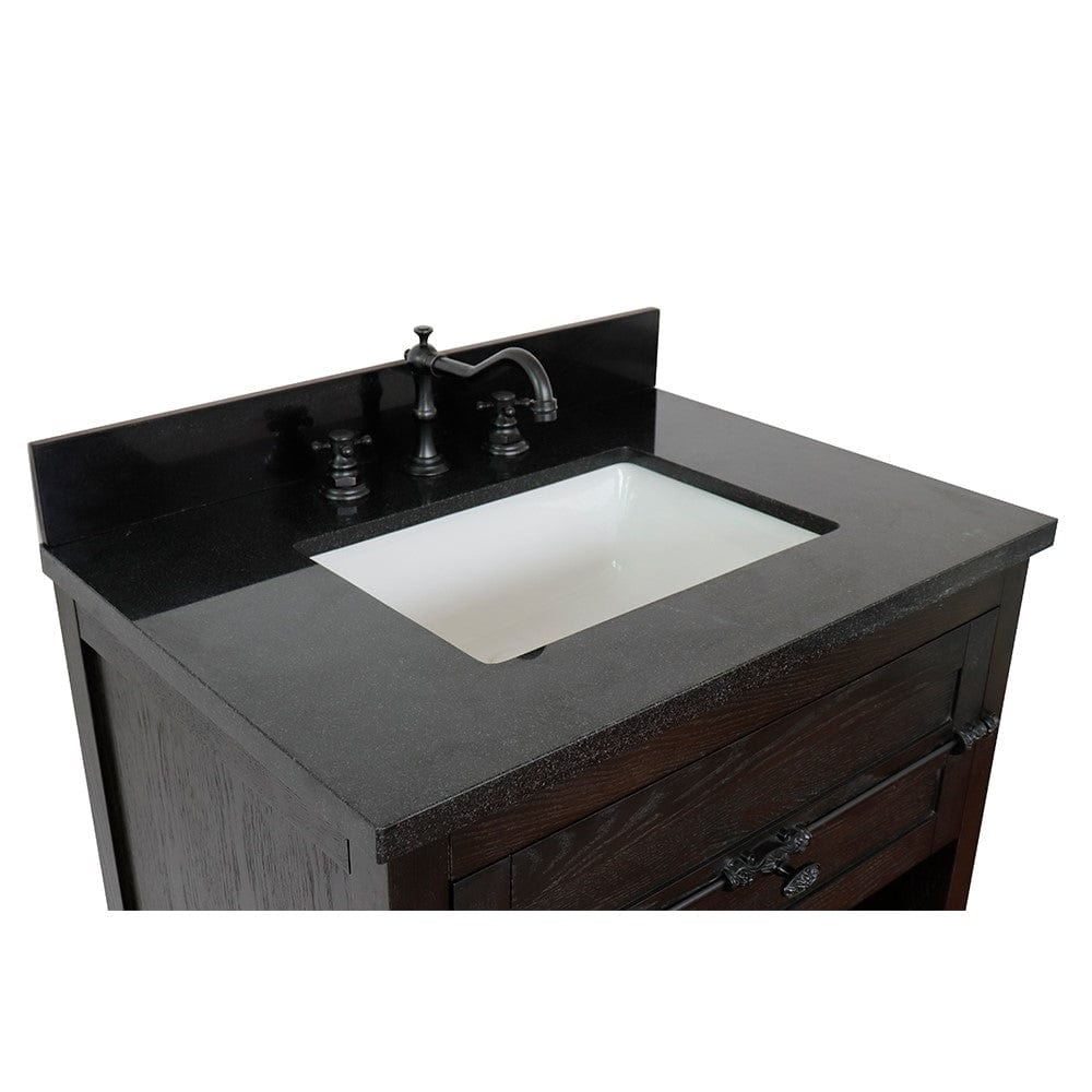 Bellaterra 31" Single Vanity in Brown Ash Finish