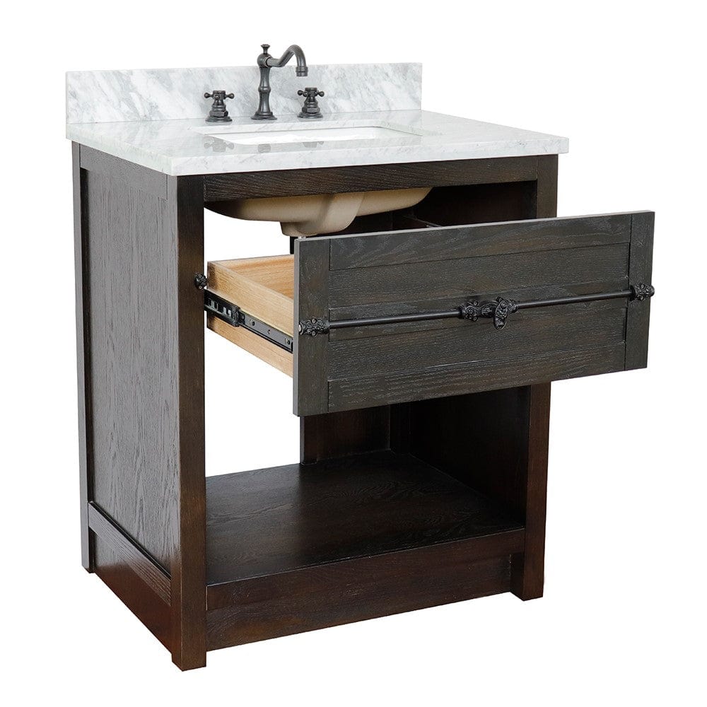 Bellaterra 31" Single Vanity in Brown Ash Finish