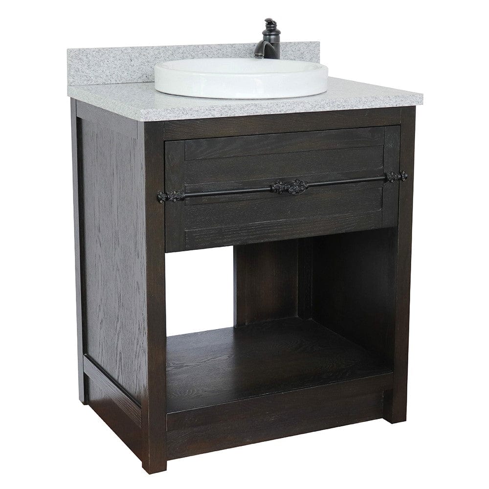 Bellaterra 31" Single Vanity in Brown Ash Finish