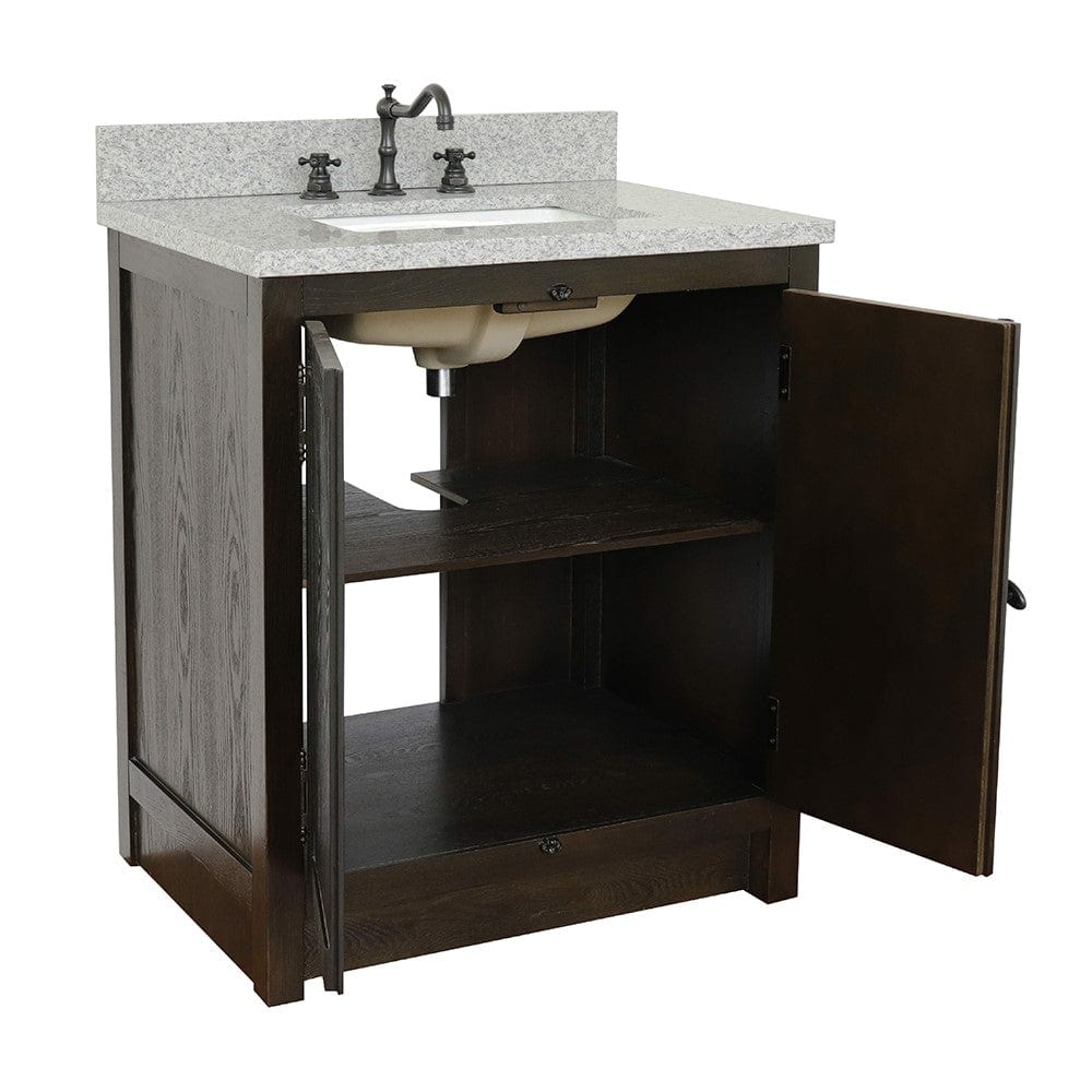 Bellaterra 31" Single Vanity in Brown Ash Finish