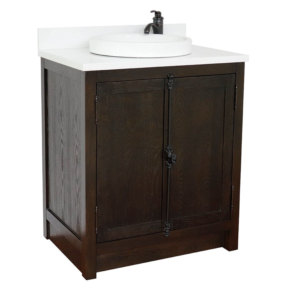 Bellaterra 31" Single Vanity in Brown Ash Finish