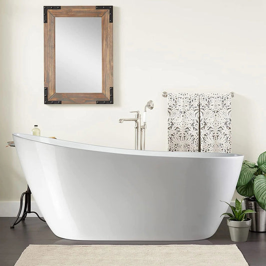 Vanity Art 55" X 28" Freestanding Acrylic Bathtub