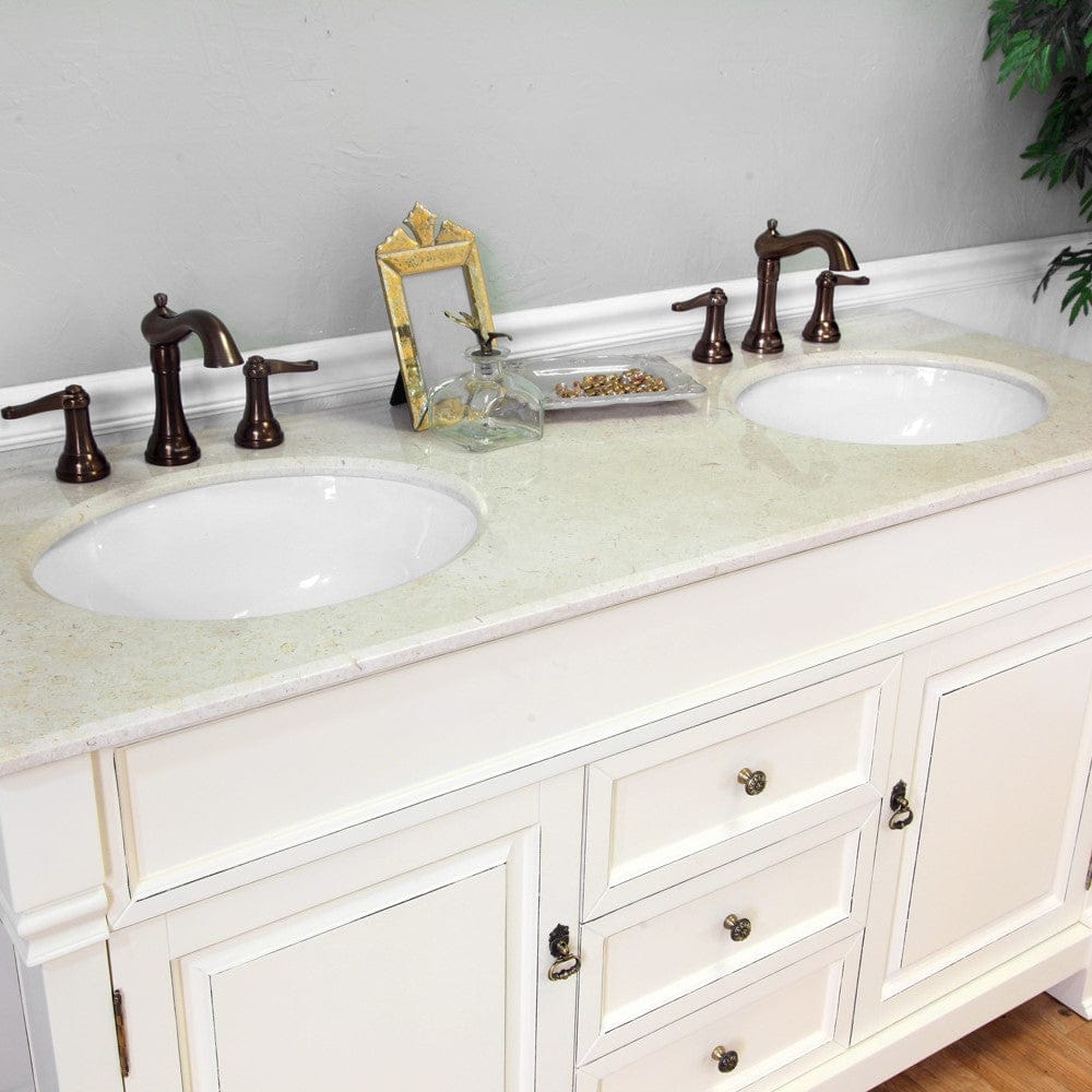 Bellaterra 60 in Double Sink Vanity Wood