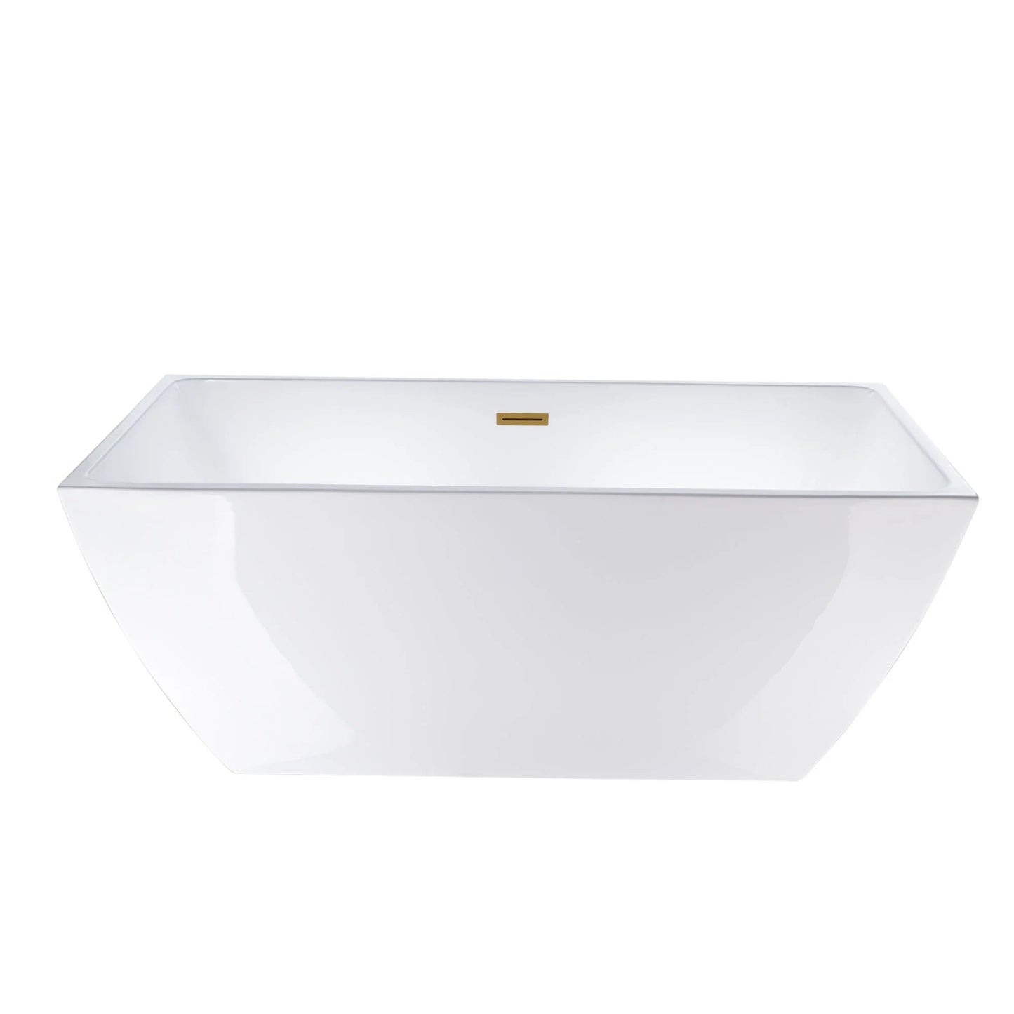 Vanity Art 59" x 30" Freestanding Acrylic Soaking Bathtub