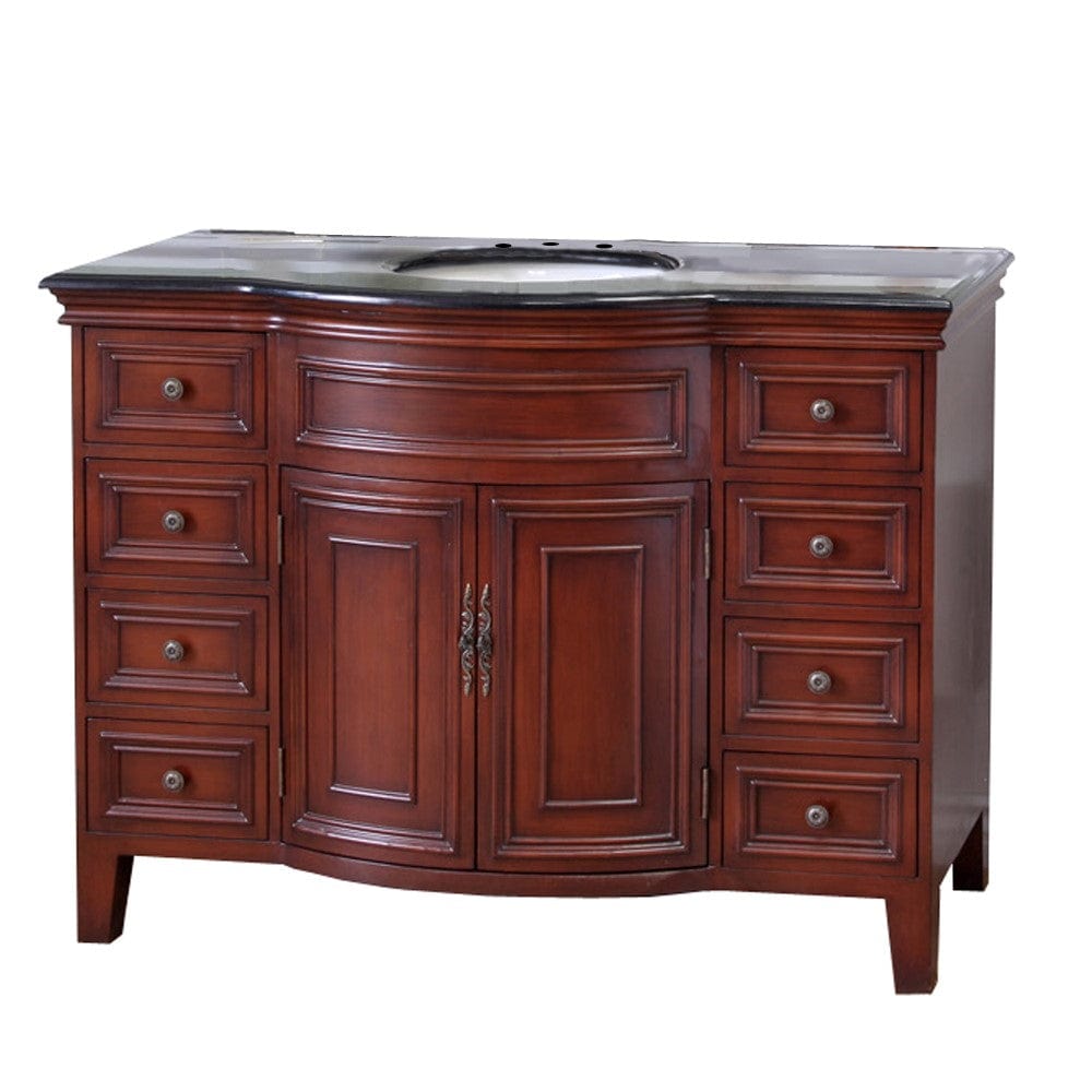 Bellaterra 48 in Single sink vanity-wood-brown cherry 605115