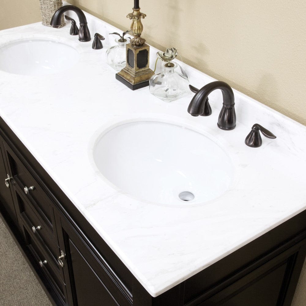 Bellaterra 60 in Double Sink Vanity Wood