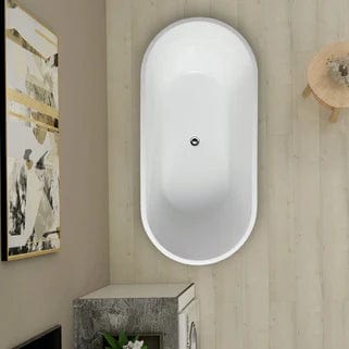 Vanity Art 63" x 29.5" Freestanding Acrylic Bathtub VA6809