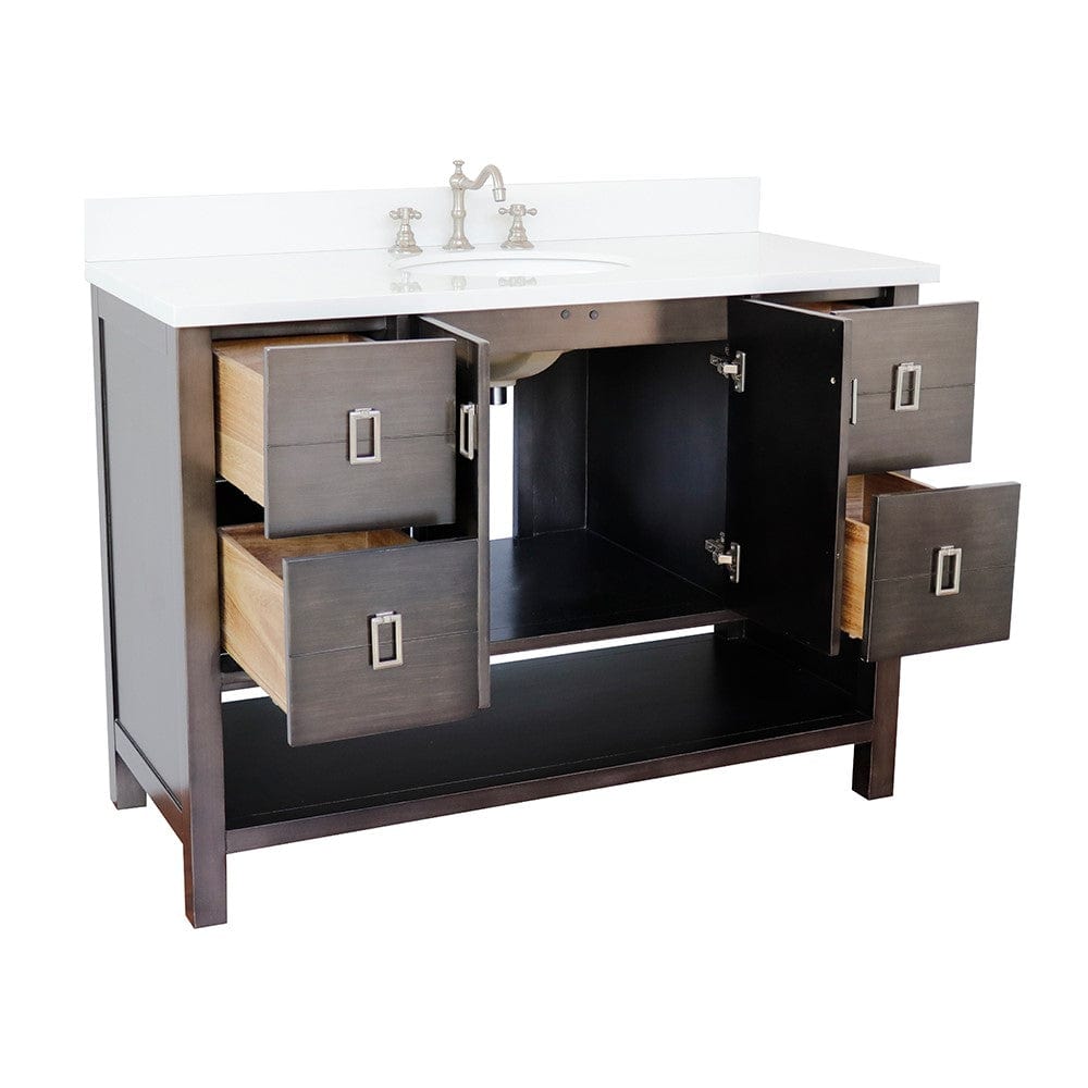 Bellaterra 49" Single Vanity in Silvery Brown Finish