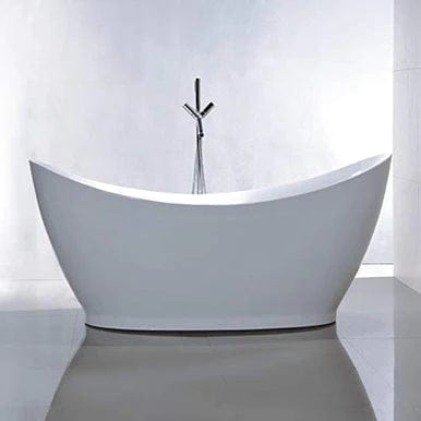 Vanity Art 68" Freestanding White Acrylic Bathtub VA6513