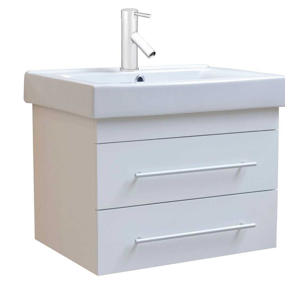 Bellaterra 24.25 in Single Wall Mount Style Sink Vanity