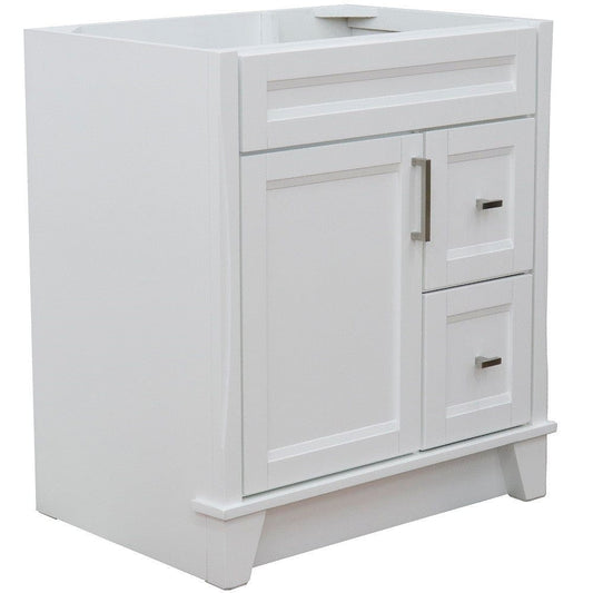 Bellaterra 30" Single sink vanity in White finish- cabinet only 400700-30-WH