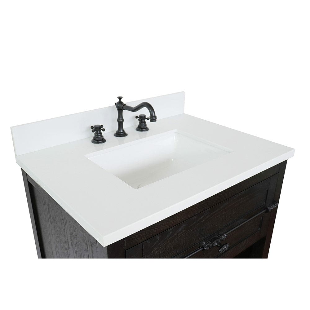 Bellaterra 31" Single Vanity in Brown Ash Finish