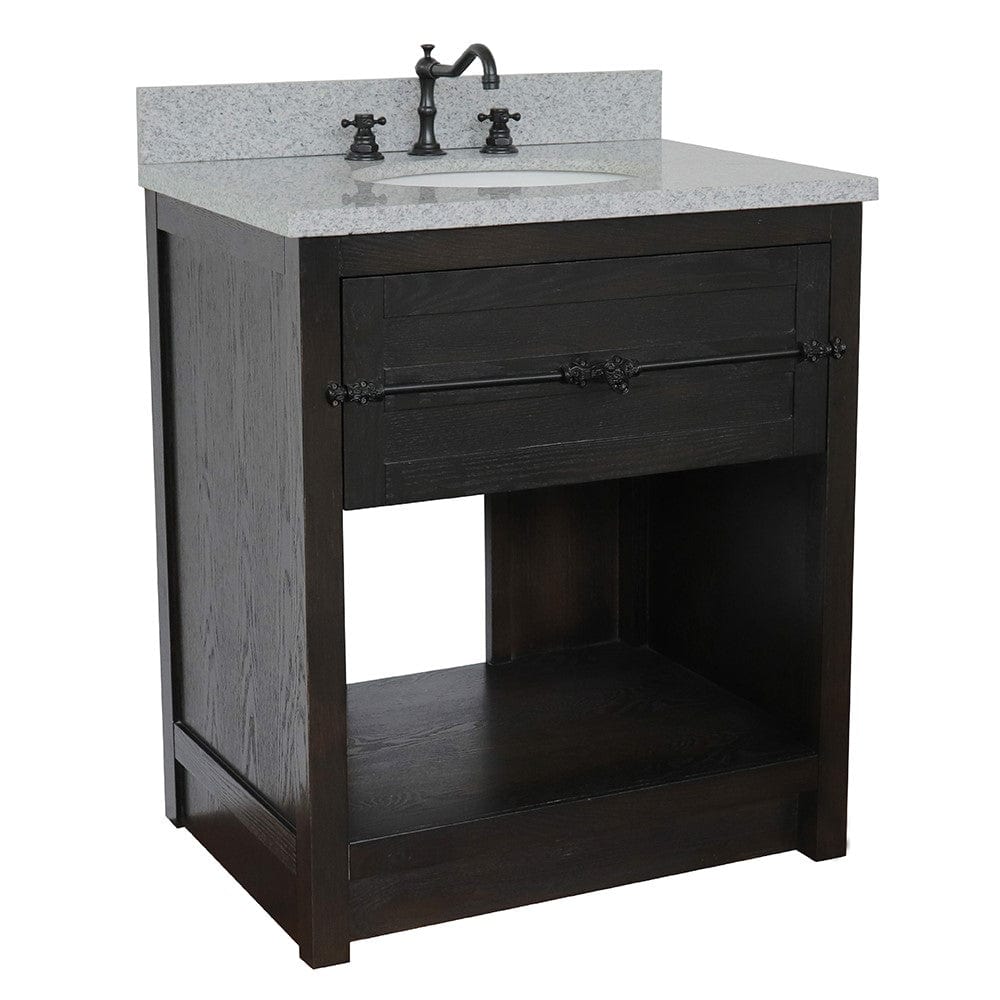 Bellaterra 31" Single Vanity in Brown Ash Finish