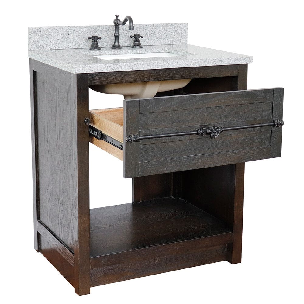 Bellaterra 31" Single Vanity in Brown Ash Finish