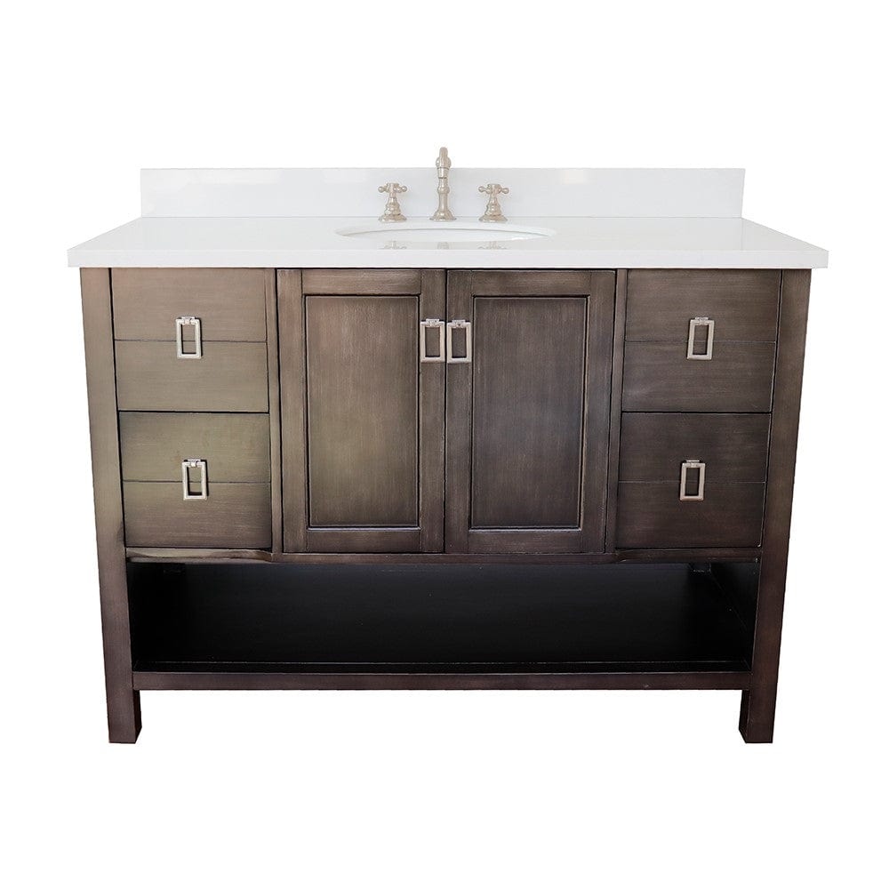 Bellaterra 49" Single Vanity in Silvery Brown Finish