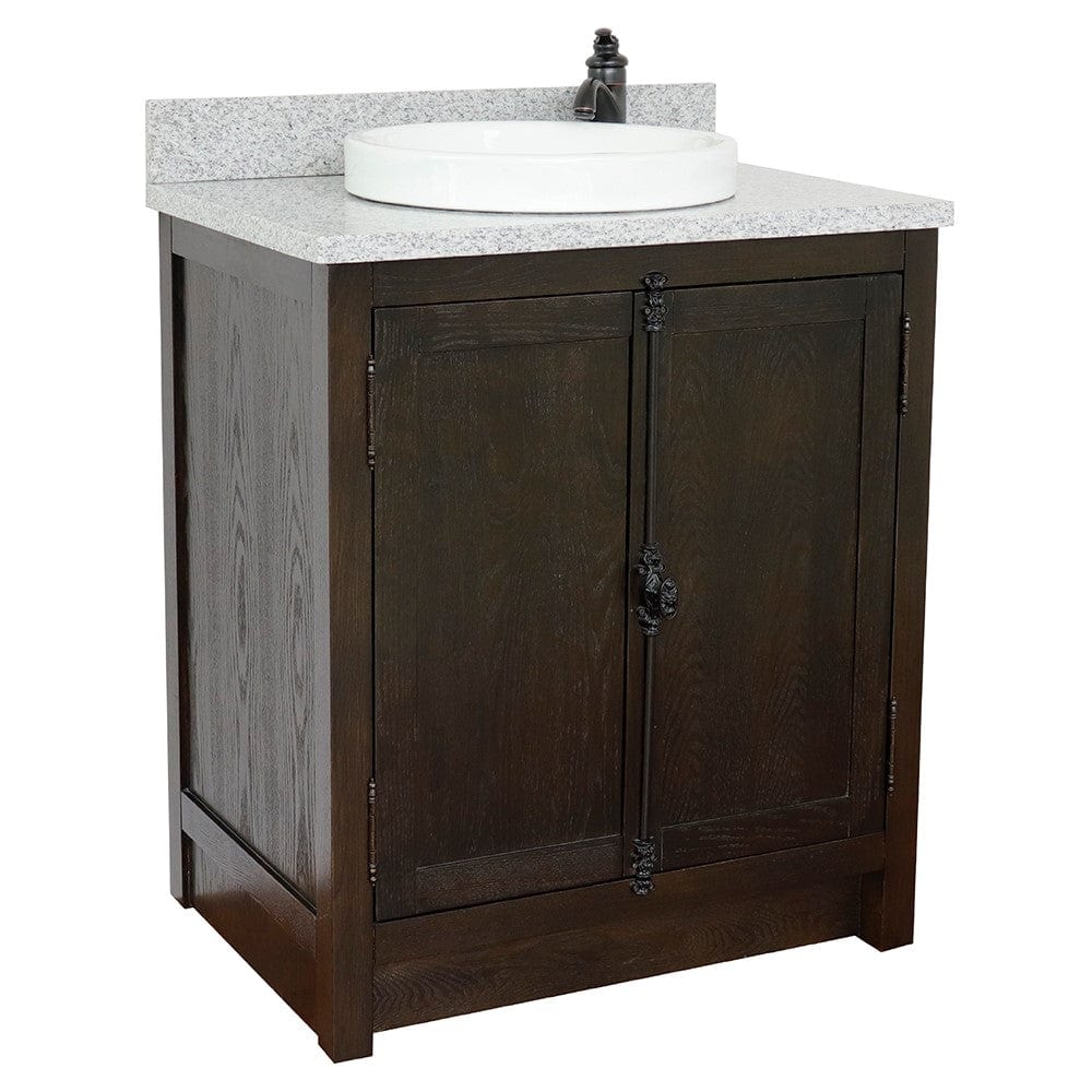 Bellaterra 31" Single Vanity in Brown Ash Finish