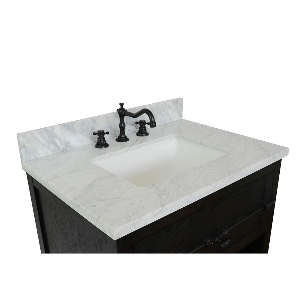 Bellaterra 31" Single Vanity in Brown Ash Finish