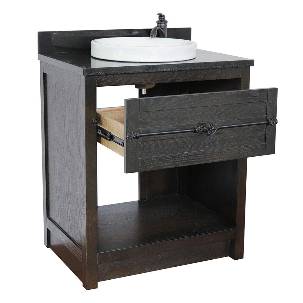 Bellaterra 31" Single Vanity in Brown Ash Finish