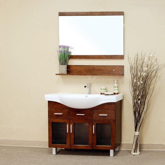 Bellaterra 39.8 in Single sink vanity-wood-walnut 203139