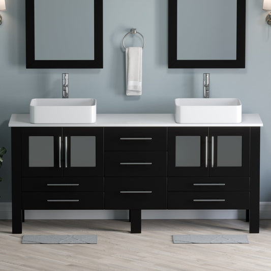 Cambridge Plumbing Complete 71" Espresso Vanity Set