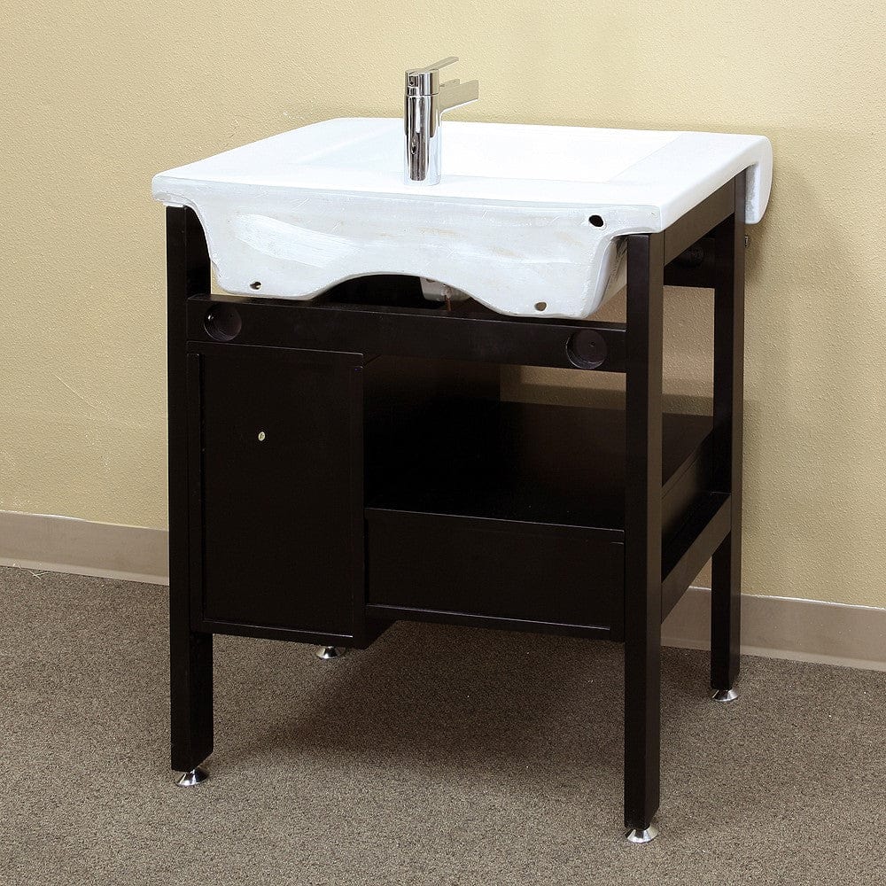 Bellaterra 36.6 in Single sink vanity-wood-black 203037-B-BG