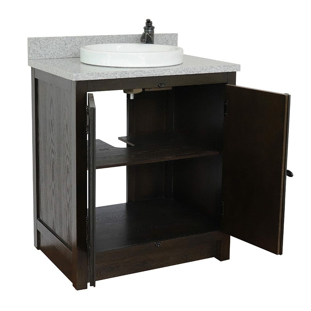 Bellaterra 31" Single Vanity in Brown Ash Finish