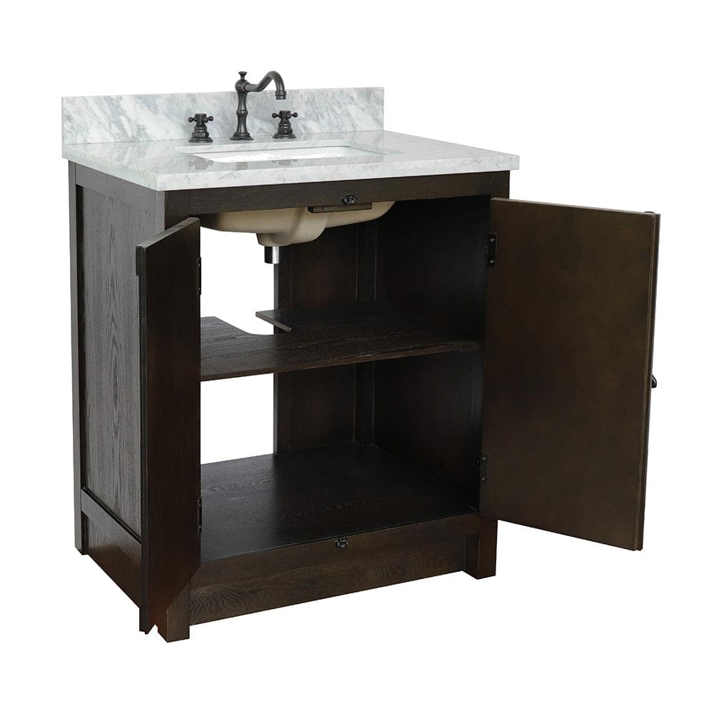 Bellaterra 31" Single Vanity in Brown Ash Finish