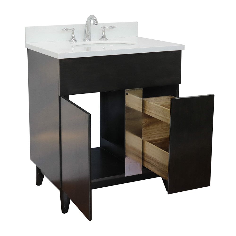 Bellaterra 31" Single Vanity in Silvery Brown Finish