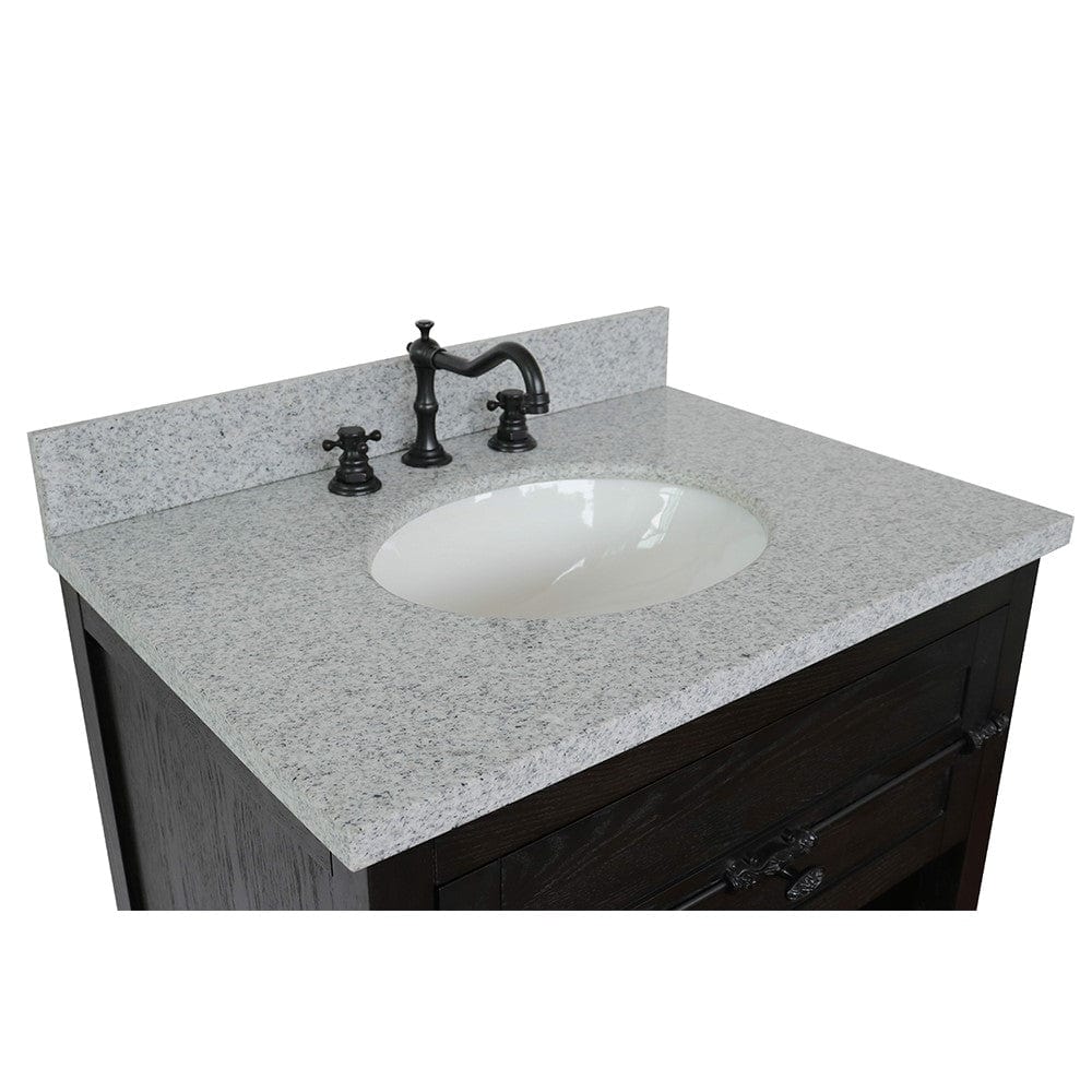 Bellaterra 31" Single Vanity in Brown Ash Finish