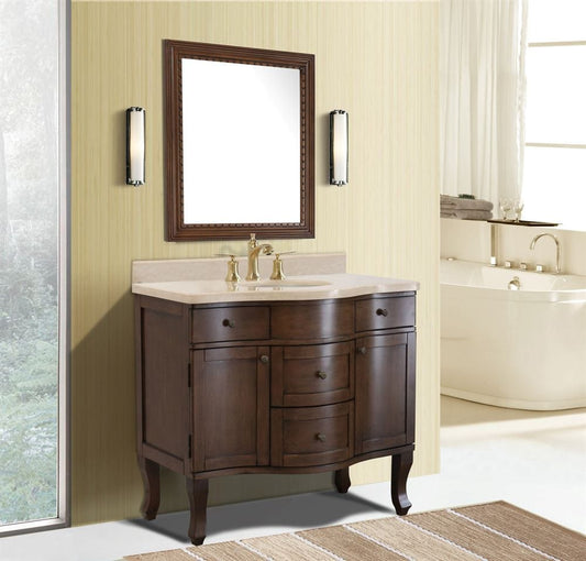 Bellaterra 38.2 in Single sink vanity-wood-walnut 203045